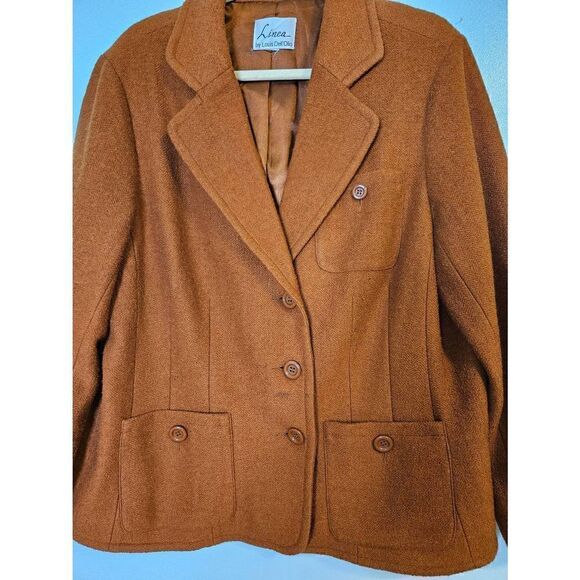Linea by Louis Dell'Olio rust colored vintage coat. Size XL. - Picture 2 of 6
